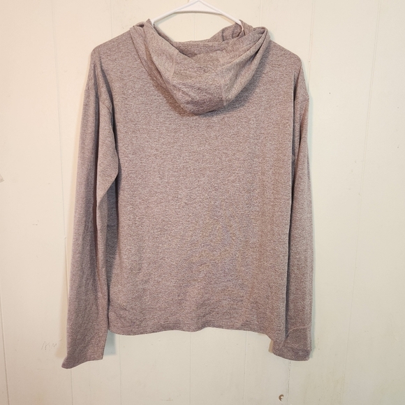 Athleta Uptempo II Hoodie Cowl Neck  Activewear top Size Small heathered mauve - Picture 3 of 15